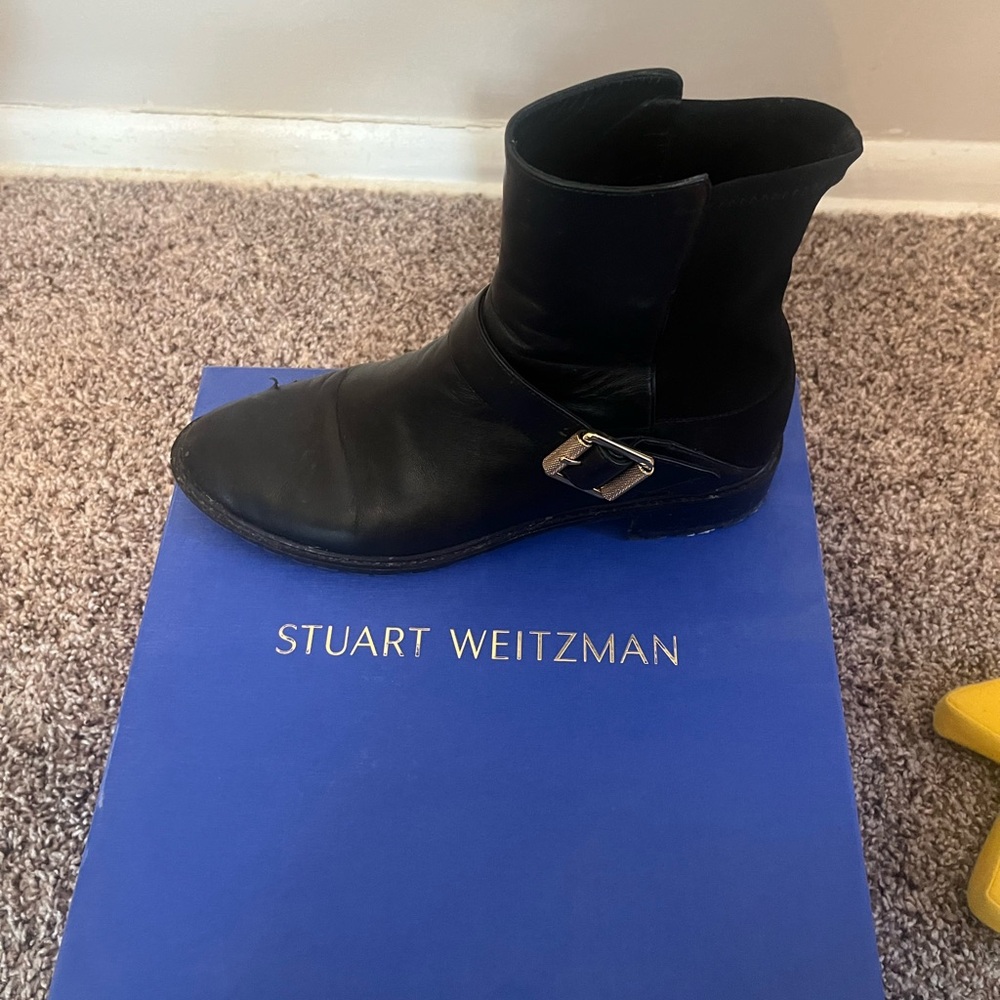 Stuart Weitzman City Buckle Bootie